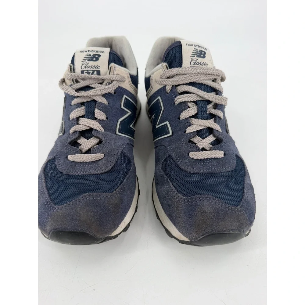 New Balance 574 Classic Womens 9.5 Navy Blue Grey WL574EVN Retro Gorpcore